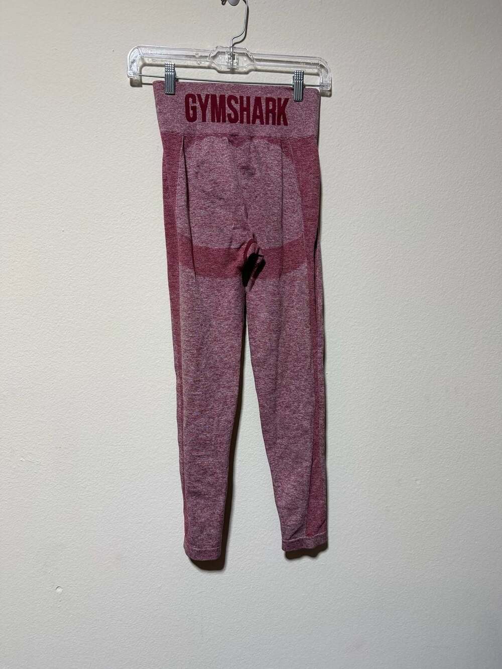 Gymshark Flex High Waisted Seamless Leggings in Berry Rose Marl - Picture 3 of 4